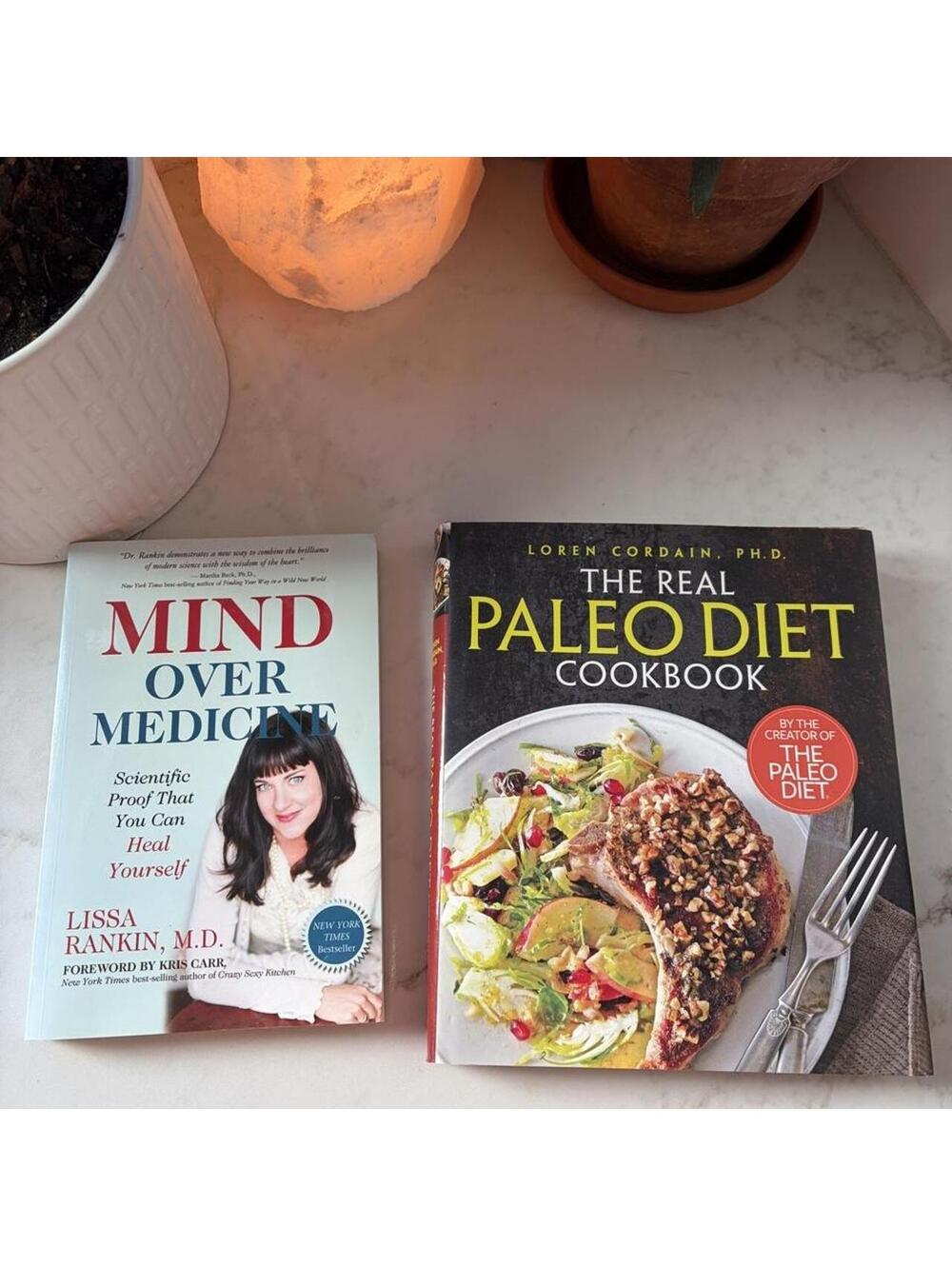 The Real Paleo Diet Cookbook and Mind Over Medicine book set